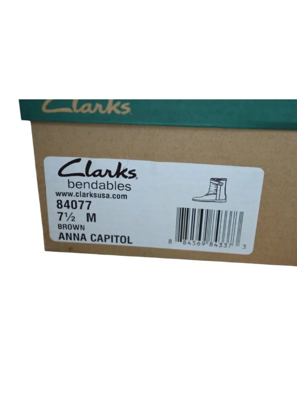 Clarks Bendables Anna Capitol Brown Winter Boots Sherpa Lined Women's Size 7.5